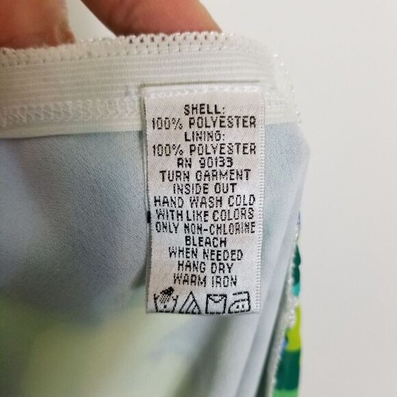 Vibrant Floral Midi Skirt in Green and Blue - Picture 6 of 6